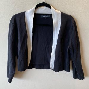 Ellen Tracy Black and White Bolero Shrug